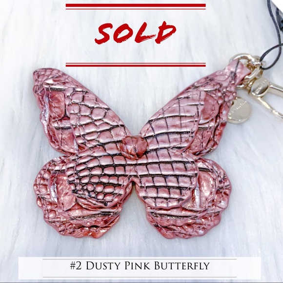 BRAHMIN Leather Key Chain Fob Tassel Rose Ombre Nightingale NWT - Picture 2 of 2